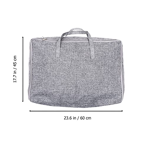 Large Capacity Cotton Storage Bag Linen Bag for Outdoor Travel Easy Zipper
