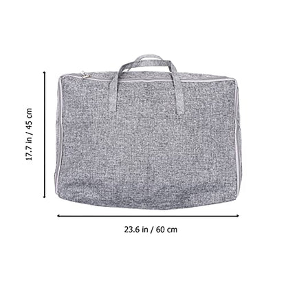 Large Capacity Cotton Storage Bag Linen Bag for Outdoor Travel Easy Zipper