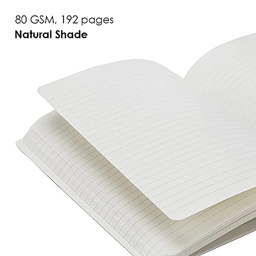 myPAPERCLIP Executive Series A5 Ruled Notebook | 192 Pages, 80 GSM, Soft Cover, A5 (5.83 x 8.27 in) | Flat Lay | Bookmark, Elastic Closure & Back Pocket | Yellow - color: Yellow, size: A5, Ruled