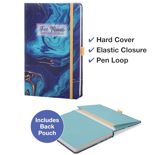 Five Minute Self Care Journal - Dark Blue Marble - style: Dark Blue Marble