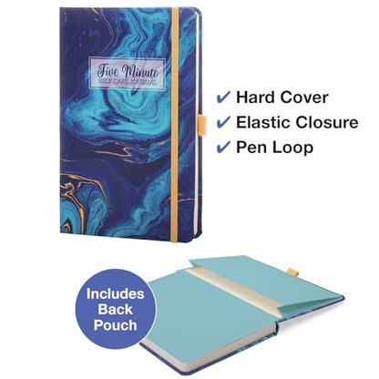 Five Minute Self Care Journal - Dark Blue Marble - style: Dark Blue Marble