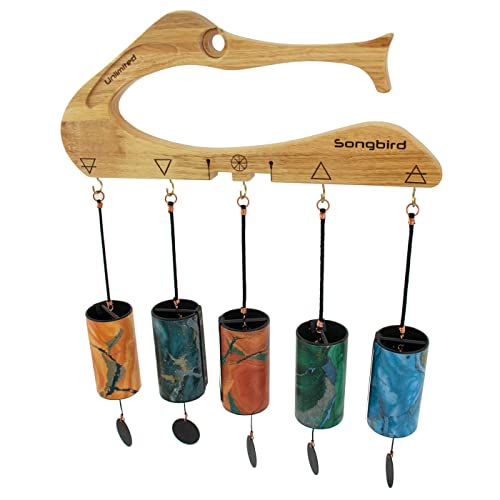 Zaphir Chimes Includes 1 Chime/Tuned According to the 5 Seasons & Elements of FengShui - size: One Size, style: Set #3 - With Songbird Stand and Case