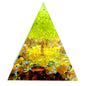 Tree of Life Orgone Pyramid,Natural Energy Peridot Tiger's Eye Stone Orgonite Healing Crystal Pyramid,for Reduce Stress,Balance Chakra,Meditation Attract Luck,Accumulate Wealth Health(6cm)