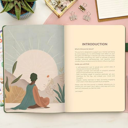 Clever Fox Inner Peace Journal – Guided Stress & Anxiety Relief Journal with Prompts – Healing & Self-Discovery Notebook for Women & Men (Forest Green) - color: Forest Green