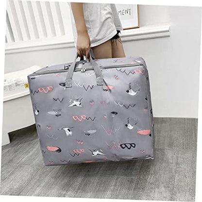Ciieeo 1pc Quilt Storage Bag Capacity Household Packing Pouch Oxford Cloth Clothes Organizer for Home Dormitory for Grey