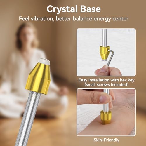 POGOLAB Tuning Forks for Healing Set (128Hz, 256Hz, 512Hz), with Percussion Hammer Mallet, Crystal Base & Storage Pouch, Sound Therapy Instrument for Chakra/Yoga/Meditation