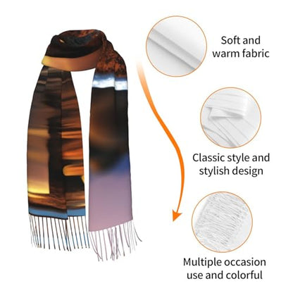 Candles Meditation Stones Winter Scarfs For Women Soft Long Warm Tassels Scarf Fashion Oversized Shawl Scarves Wraps