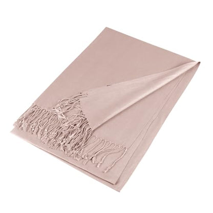 TZ Promise Women Pashmina Shawls and Wraps for Evening Dresses,Soft Large Long Scarf for Wedding,Bride Bridesmaid Gifts - color: Rose Gold
