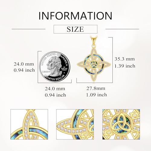 Witch Knot/Trinity/Triple Moon Necklace S925 Sterling Silver Protection Jewelry Gifts for Women - style: witch knot