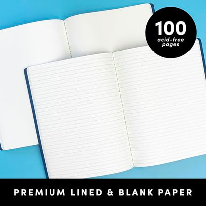 PAPERAGE Soft Cover Blank Journal Notebook, 2 Pack, (Lavender), 100 Pages, Large 7.5 inches x 9.5 inches, Ideal for Sketch Book, Note Taking & Travel Journal - color: Lavendar, style: Plain