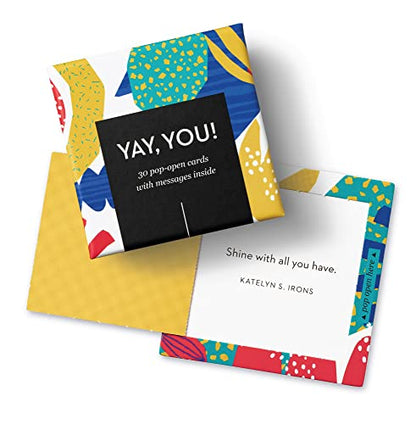 Compendium ThoughtFulls Pop-Open Cards — 2-Pack of You're Awesome, Yay, You! — 60 Pop-Open Cards, Each with a Different Message Inside - color: You're Awesome, Yay You