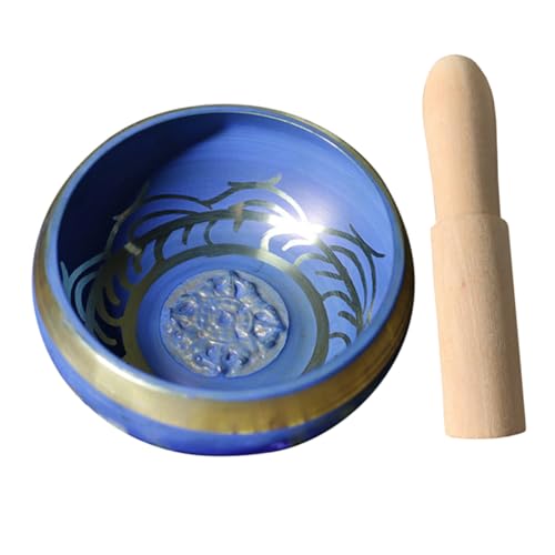 Handmade Tibetan Singing Bowl Set for Meditation and Yoga Copper Sound Bowl with Random Patterns for Mindfulness and Chakra Healing