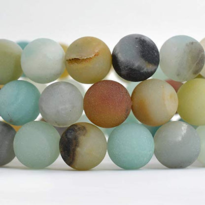 Justinstones Gemstone Crystals Chakra Beads Bracelet Crystal Healing 10mm Round Stretchable Bracelet for Her Gift - color: Matte Amazonite