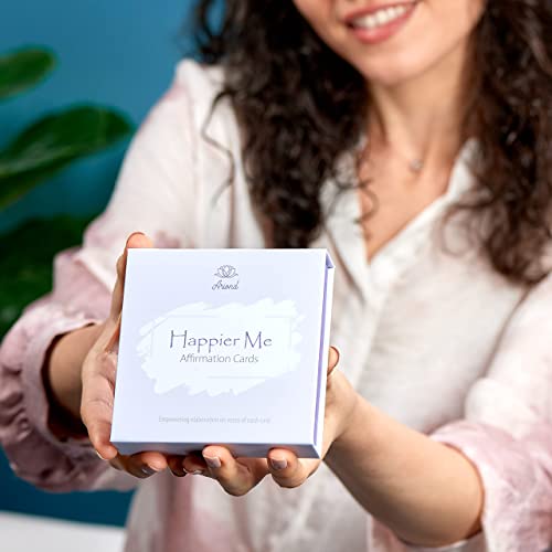 Ariond Positive Affirmation Cards for Women | Happier Me Inspirational Deck For Meditation & Gratitude | Daily Motivational & Mindful Prompts | Intentional Gift For Yoga and Spirituality