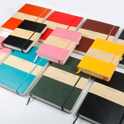 Lined Journal Notebook, (Dark Greed), 320 Pages, Medium 5.7 inches x 8.3 inches - 100 gsm Thick Paper, Hardcover