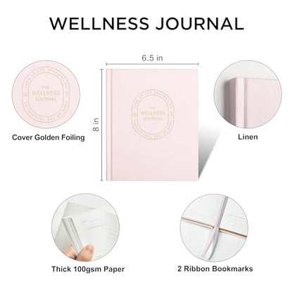 &And Per Se Wellness Journal, Self Care & Daily Journal for Women, Mental Health Planner with Habit Tracker, Diet & Goals, Undated, Gift-Ready (Pale Pink) - color: D-Pale Pink