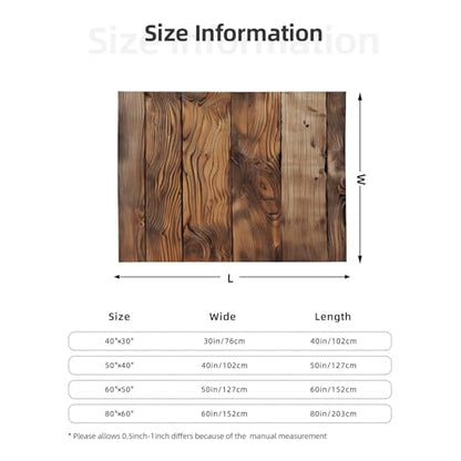 Wood Grain 1 Prints Throw Blanket (320g Flannel) Anti-Pilling Warm Fuzzy Blankets for Bed Sofa Couch Travel 40x30 Inch - color: Wood Grain 1, size: 40x30 Inch