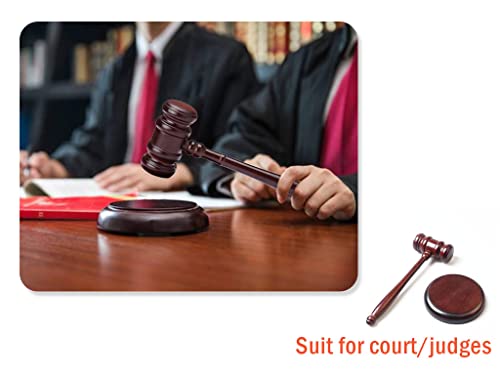 Black Gavel and Block, Handcrafted Wooden Set for Judge, Lawyer, Student, Auction and Court Gifts
