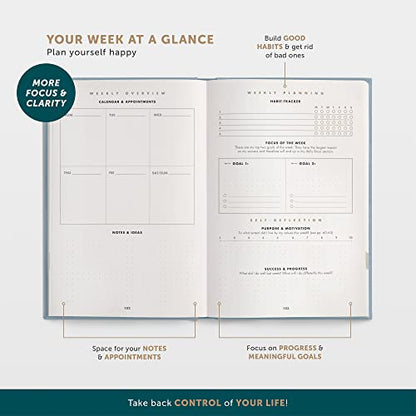 6-Minute Diary – 3-Million-User Gratitude Journal for Women with Prompts – Guided Self Care Journal Based on Positive Psychology – Daily Manifestation Journal for Self-Love & Mindfulness - color: Sky Blue