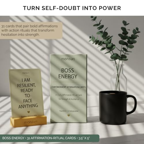 Empowerment Positive Affirmation Cards for Women - 31 Daily Affirmation Cards for Adults with Mindful Empowering Rituals for Confidence, Self-Doubt & Courage - Self Care Womens Birthday Gifts Unique - style: Empowerment Affirmation Cards