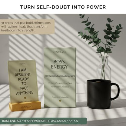 Empowerment Positive Affirmation Cards for Women - 31 Daily Affirmation Cards for Adults with Mindful Empowering Rituals for Confidence, Self-Doubt & Courage - Self Care Womens Birthday Gifts Unique - style: Empowerment Affirmation Cards