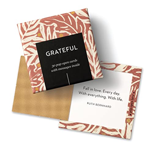 Compendium ThoughtFulls Pop-Open Cards — 4-Pack of Grateful, Live with Intention, Mindfulness, Carpe Diem – 120 Pop-Open Cards, Each with a Different Message Inside - color: Grateful, Intention, Mindfulness, Carpe Diem