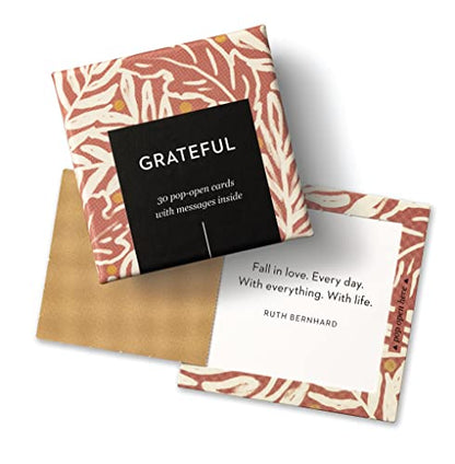 Compendium ThoughtFulls Pop-Open Cards — 4-Pack of Grateful, Live with Intention, Mindfulness, Carpe Diem – 120 Pop-Open Cards, Each with a Different Message Inside - color: Grateful, Intention, Mindfulness, Carpe Diem
