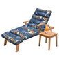Outdoor Chaise Lounge Chair Cushion 75.1 x 23.6 x 4.7in, Waterproof Replacement Cotton Patio Thickened Pool Lounge Chair Cushion with Ties for Patio Outdoor Furniture, Tropical Night - color: Blue Leaves