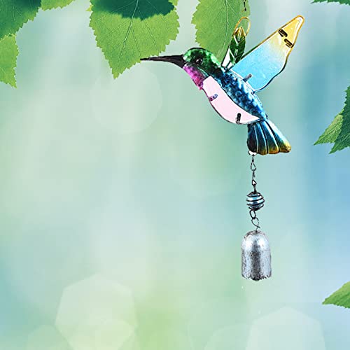 Hummingbird Decor with Bell, Hummingbird Wind Chimes, Hanging Bell Decorations for Yard, Garden, Home and Outdoor, Gift for Mom