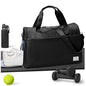 Travel Duffel Bags for Women & Men - Weekender with Shoe & Laptop Compartments - Carry On, Overnight, Gym & Hospital Bag - Black - color: K1-Black