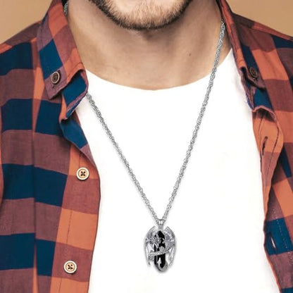 INFUSEU Unique Dragon Necklaces with Healing Crystal Stone for Men Women, Personalized Spiritual Gifts, 24 Inch Chain - color: Black Obsidian