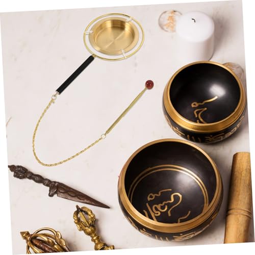Buddhist Hand Bell for Meditation Brass Yin Qing Adornment Sound for and Rituals Design for Prayers Comfortable Grip for Mindfulness Practices