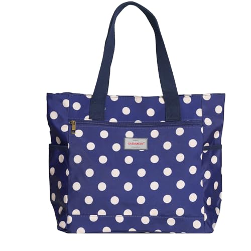 GAENMESN Women's Lightweight Waterproof Tote Bag Durable Designer Handbag with Zipper Travel Commute Everyday Use - color: Dots
