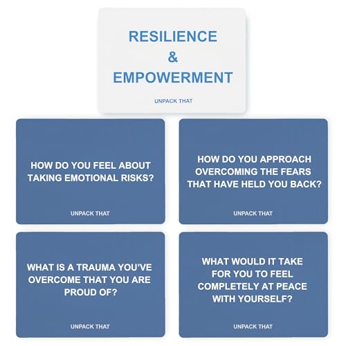 UNPACK THAT Self-Exploration Card Deck Personal Growth Cards - 100 Deep Questions for Self-Discovery, Mindfulness & Emotional Healing | Journal Prompt, for Her