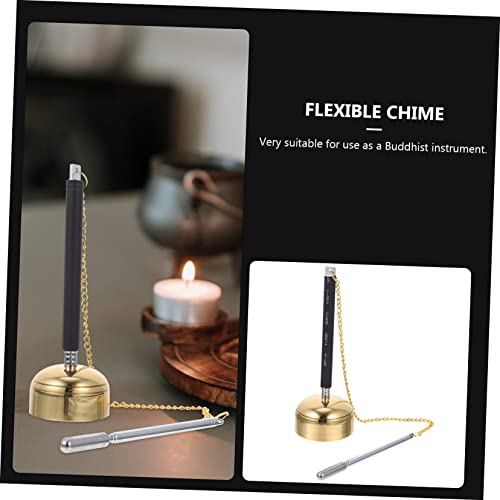 Toyvian Telescopic Meditation Sound Chime Handbell Buddhist Instrument for Prayer and Healing Lightweight Compact Design for Temple Rituals and Stress Relief