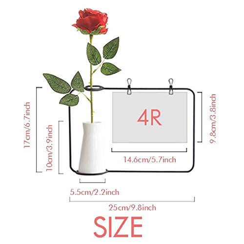 OFFbb-USA Altar Building Blessing Statue Outline Artificial Rose Flower Hanging Vases Decoration Bottle