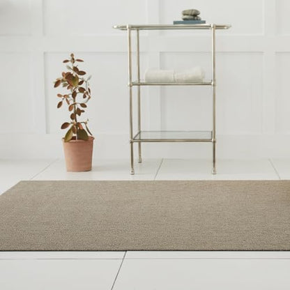 Chilewich Martha by Martha Stewart Heathered Shag Floor Mat in Flax - 3'x5' - Easy Care - Premium Indoor/Outdoor Utility Rug for Entry, Kitchen, Bath, Pool with Weatherproof Backing