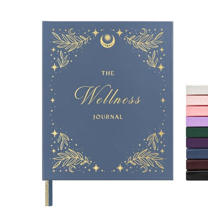 &And Per Se Wellness Journal, Self Care & Daily Journal for Women, Mental Health Planner with Habit Tracker, Diet & Goals, Undated, Gift-Ready (Stardust Blue) - color: H-Stardust Blue