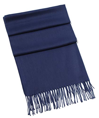 Cindy & Wendy Pashmina Shawls and Wraps Scarf for Women Soft Large Winter Shawl for Evening Dress Wedding Party - color: Navy