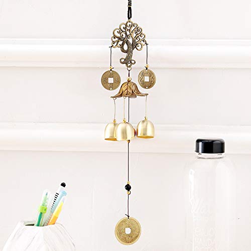 Wind Chimes Outdoor Fortune Tree Metal Bells Feng Shui WindChimes for Lucky Home Garden Patio Yard Hanging Decor Gift
