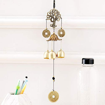 Wind Chimes Outdoor Fortune Tree Metal Bells Feng Shui WindChimes for Lucky Home Garden Patio Yard Hanging Decor Gift