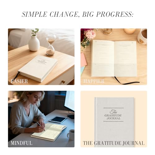 Comix 4 Pack Lined Journal Notebooks and Gratitude Journal for Women Men
