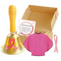 Ring the Bell Breast Cancer Survivor Gifts – End of Chemo Breast Cancer Bell Set|Includes waterproof shower cover for after breast surgery|A Gift After Breast Removal Surgery - color: Pink-Breast Cancer Theme Set