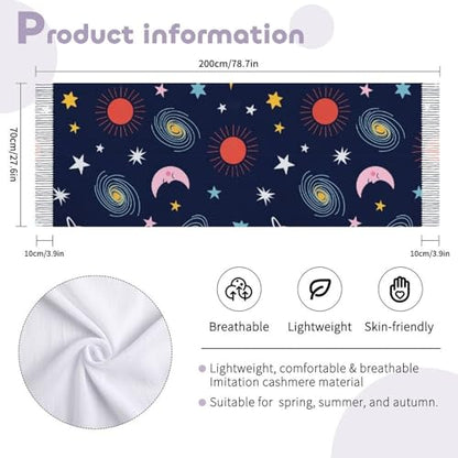 Autumn Winter Pashmina Shawls Wraps Scarf for Woman Girl - color: Picture (610)