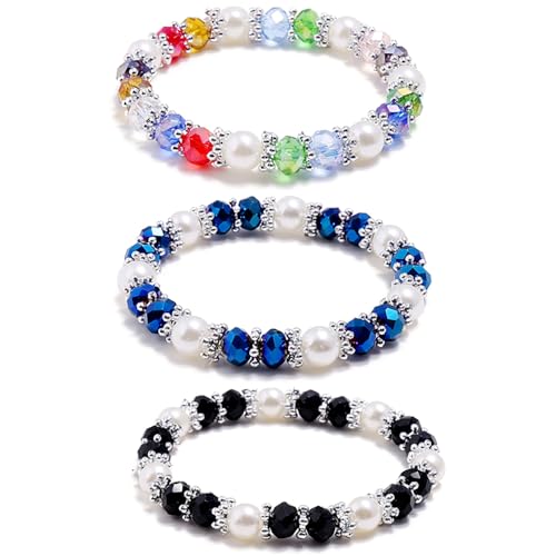 Healing Crystals Bracelet Handmade Natural Gemstones Beads Elastic Natural Stone Yoga Beads Bracelet Heart-Shaped, Modern Artisanal Beaded Unisex 7.6 inches Turquoise - color: Colorful #A