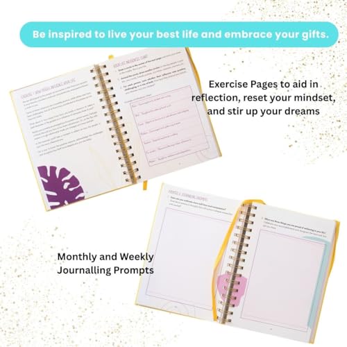 Journals for Women - Inspired to Be Me Journal - Self Care Gifts for Women - Journal Planner with Weekly Intention & Reflection Pages - Gift for Women's Personal Growth & Healing Journey - color: Yellow