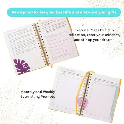 Journals for Women - Inspired to Be Me Journal - Self Care Gifts for Women - Journal Planner with Weekly Intention & Reflection Pages - Gift for Women's Personal Growth & Healing Journey - color: Yellow