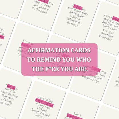 Badass Affirmation Cards for Women, 60 Unique Positive Daily Affirmation Cards Deck, Badass Affirmation Motivational Mindfulness Cards for Spiritual Self Care, Birthday Gifts for Women