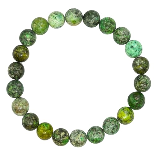 Amazing Gemstone Crystal Bracelet for Women Men's Gifts - Protection Healing Crystal Bracelet - 8mm Gemstone Beaded Stretchable Bracelet Pulseras Para Hombres Mujer Stocking Stuffers Mothers Day Gift (African Turquoise) - color: African Turquoise