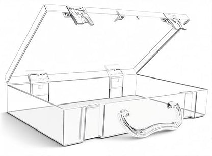 Clear Hinged Plastic Containers,Keepsake Storage Boxes Plastic,Display Case Use for Storage and Organization Jewelry,Tools, Office supplies,Pet supplies, DIY materials,Use as handbags